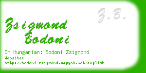 zsigmond bodoni business card